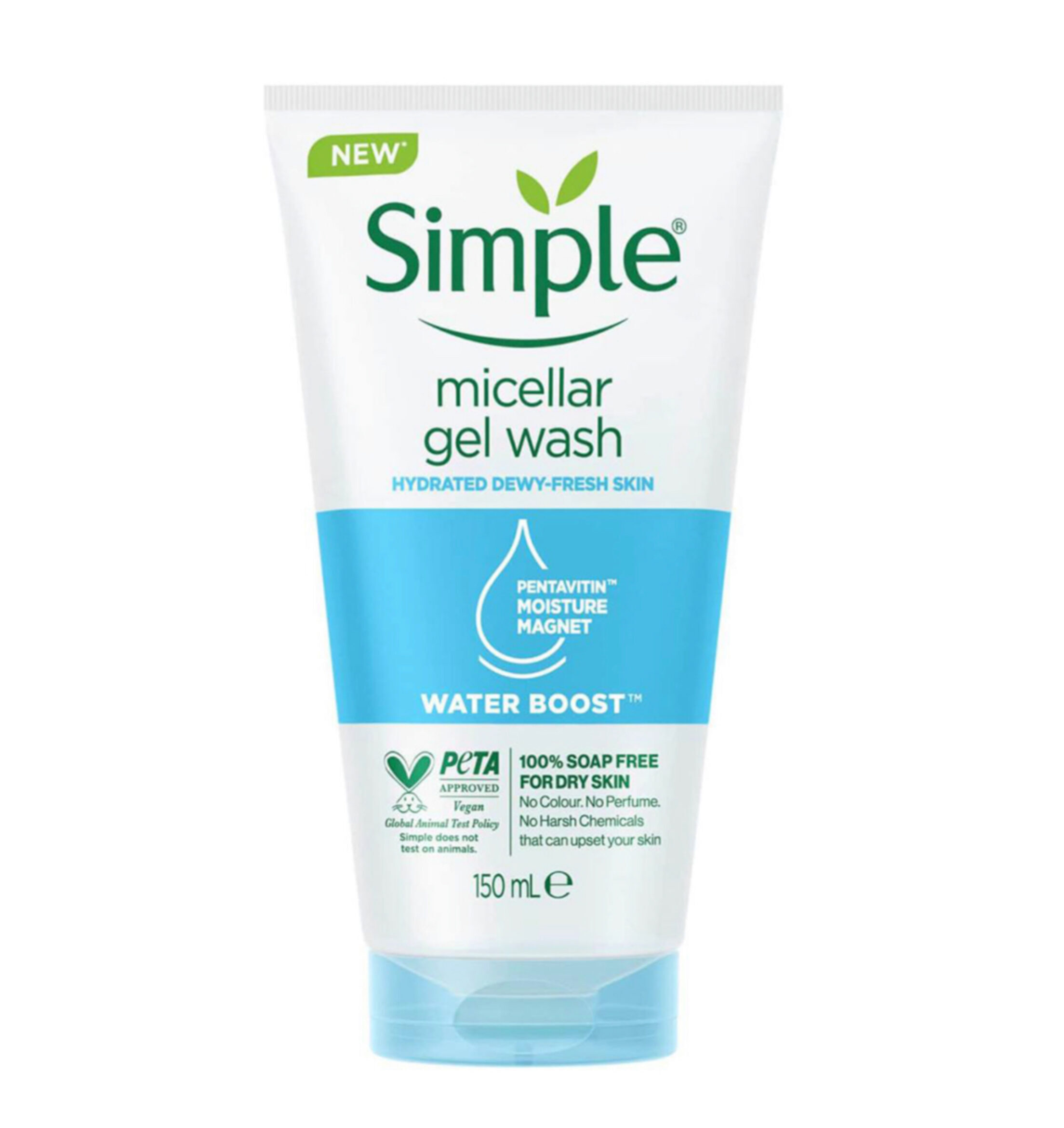 ژل شستشو آبرسان مناسب پوست چرب و مختلط سیمپل (simple) حجم 150 میل