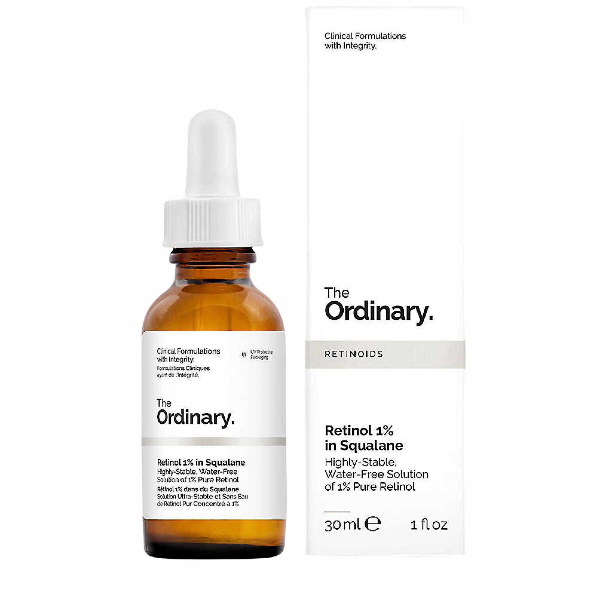 سرم رتینول 1% ضد چروک و ضد لک و کوچک کننده منافذ پوست | اوردینری (The-ordinary) حجم 30 میل