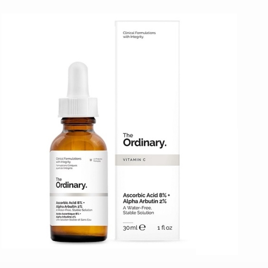 سرم آسکوربیک اسید (ویتامین سی) + آلفا آربوتین اوردینری ضد لک و روشن کننده پوست| اوردینری (The-ordinary) حجم 30 میل